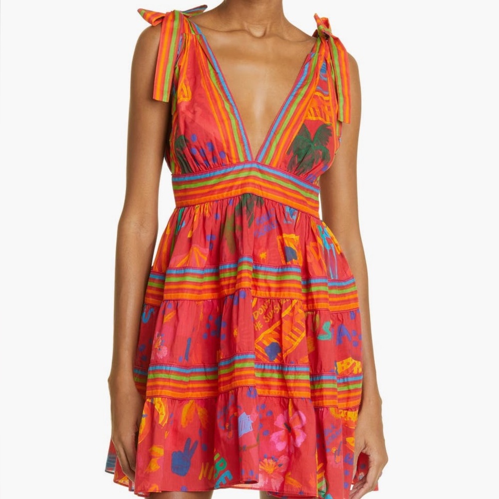 FARM Rio Good Vibes Cotton Mini Dress